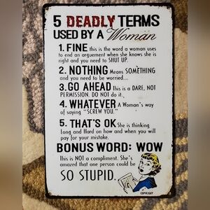 Vintage Style Wall Sign For Women